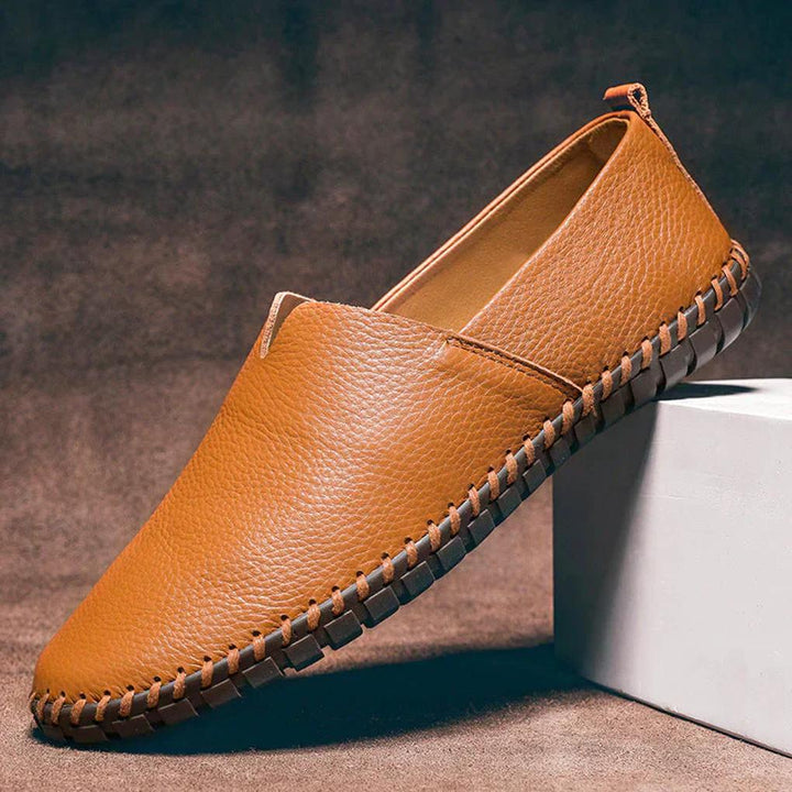 Elegante Loafers i Mat, Slip-Ons i Ægte Læder