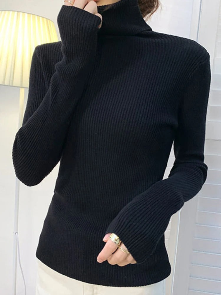 Kita - Blød og Stilfuld Kvinders Cashmere Sweater med Rullekrave-Modiva