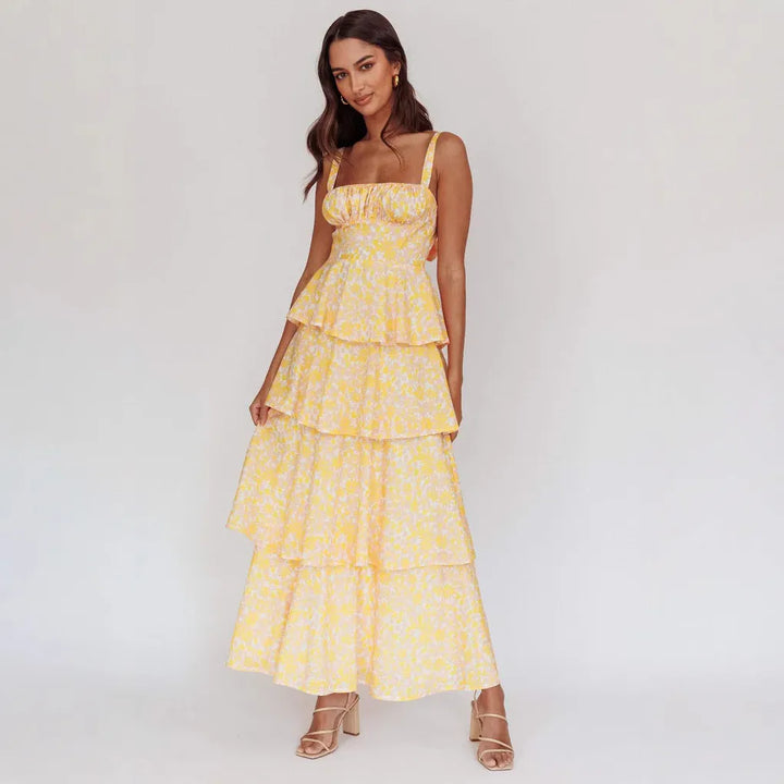 Boho Blomster Maxikjole